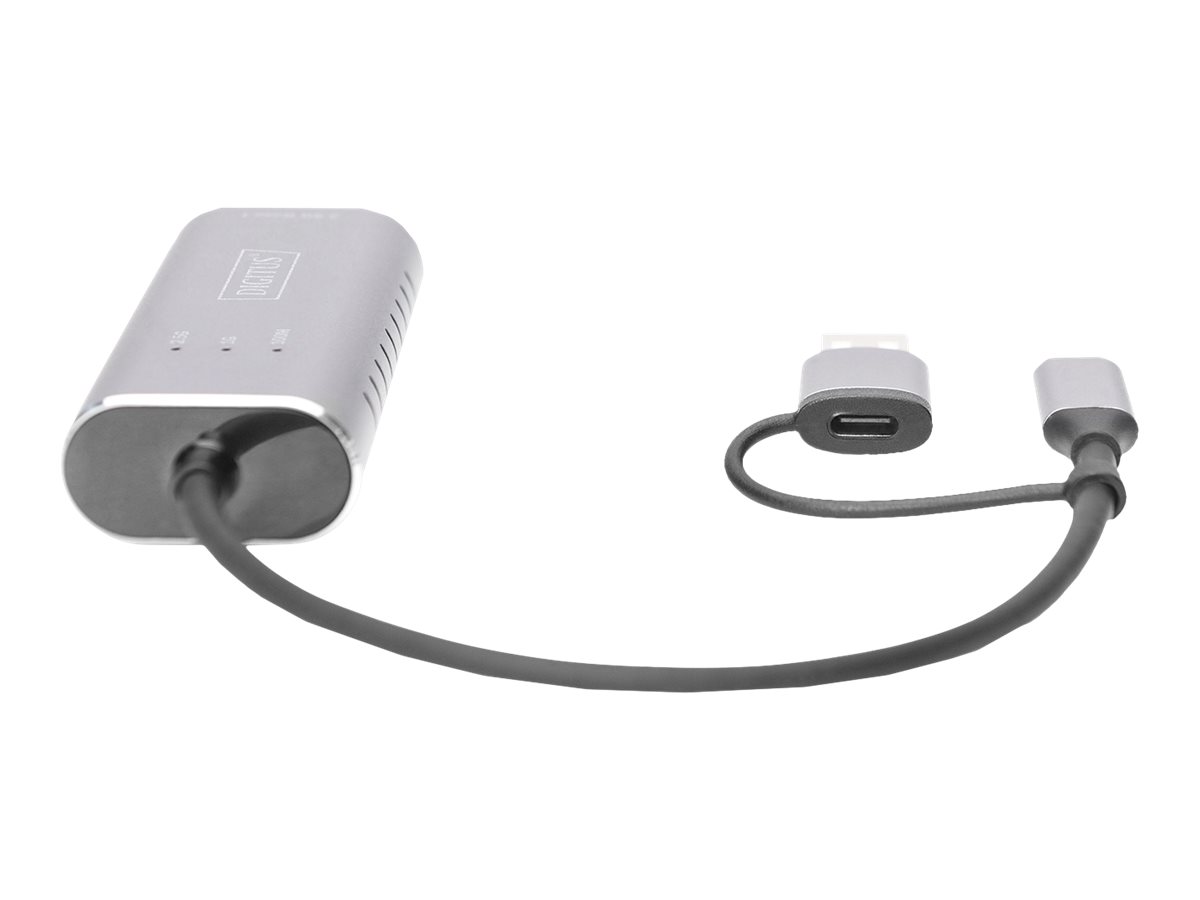 DIGITUS USB Typ-C Gigabit Ethernet Adapter 2.5G, USB-C + USB A (USB3.13.0)