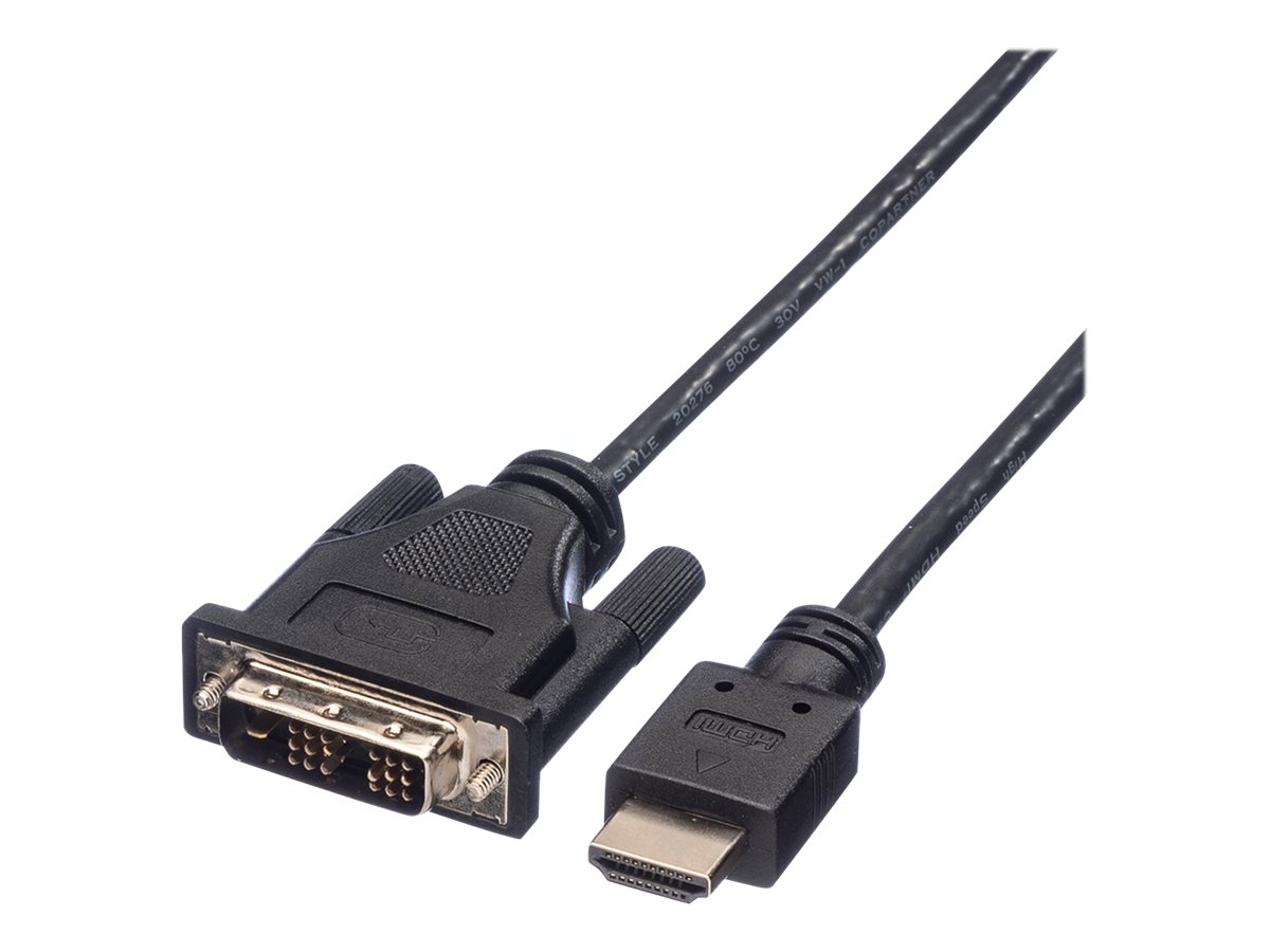ROLINE Adapterkabel - HDMI männlich zu DVI-D männlich