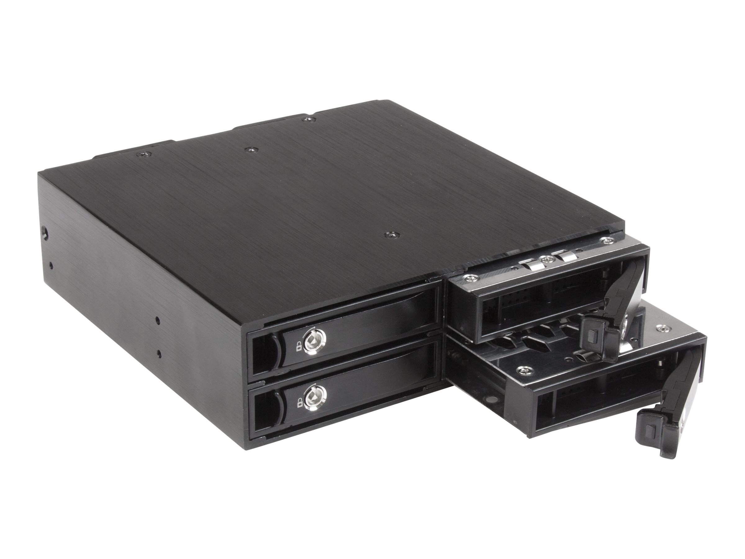StarTech.com 4x Festplatten Wechselrahmen für 2,5 Zoll SATA  SAS Laufwerke - Mobile Rack Backplane für SATA II und III - Speichergehäuse - 4 Schächte (SATA-600  SAS-2)