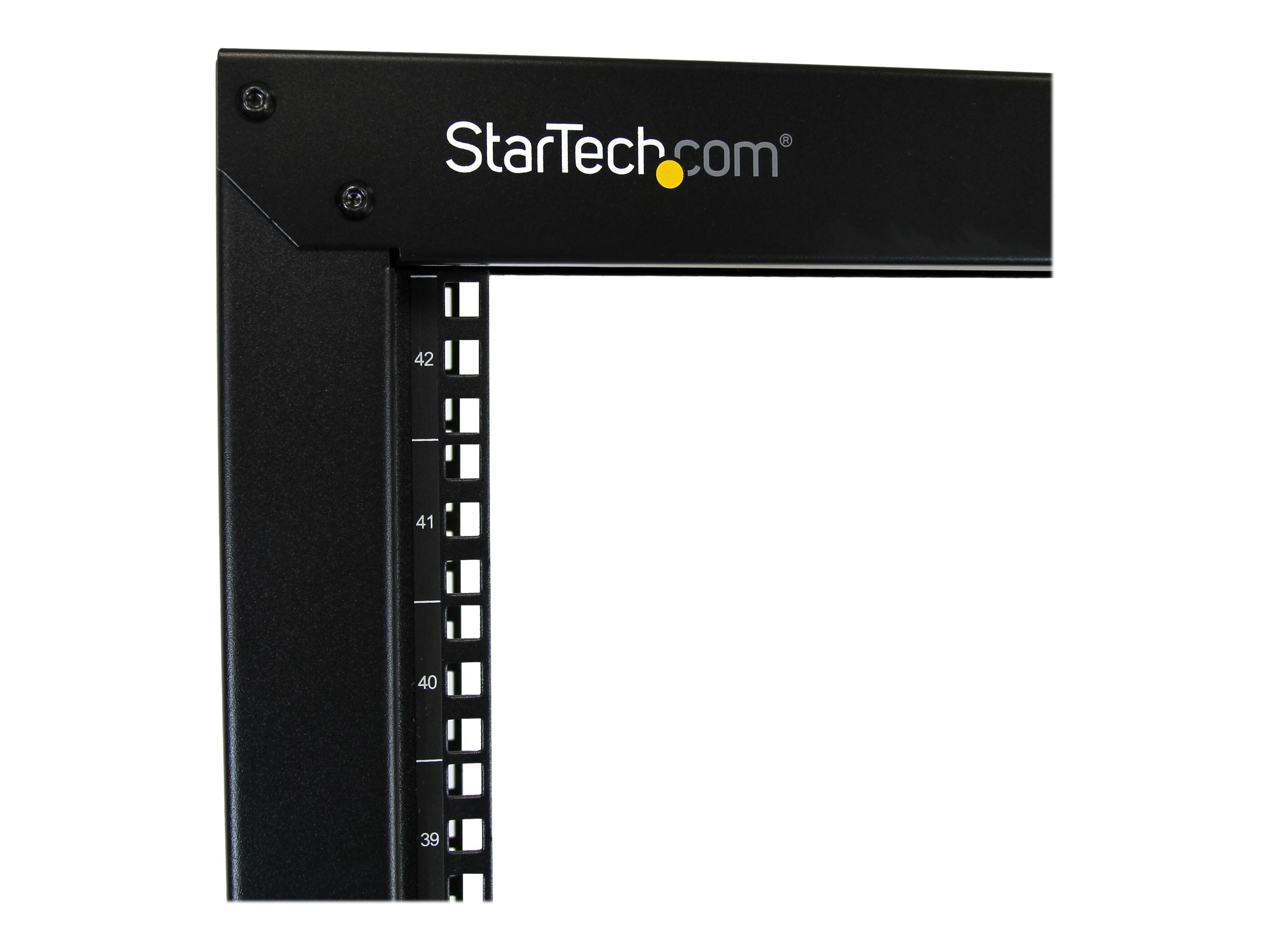 StarTech.com 2 Post Server Rack mit Rollen - stabile Stahl konstruktion