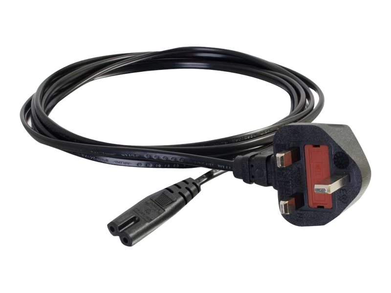 C2G Non-Polarised Power Cord - Stromkabel - power IEC 60320 C7 zu BS 1363 (M)