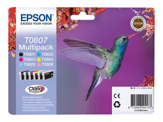 Epson T0807 Multipack - 6er-Pack - 44.4 ml