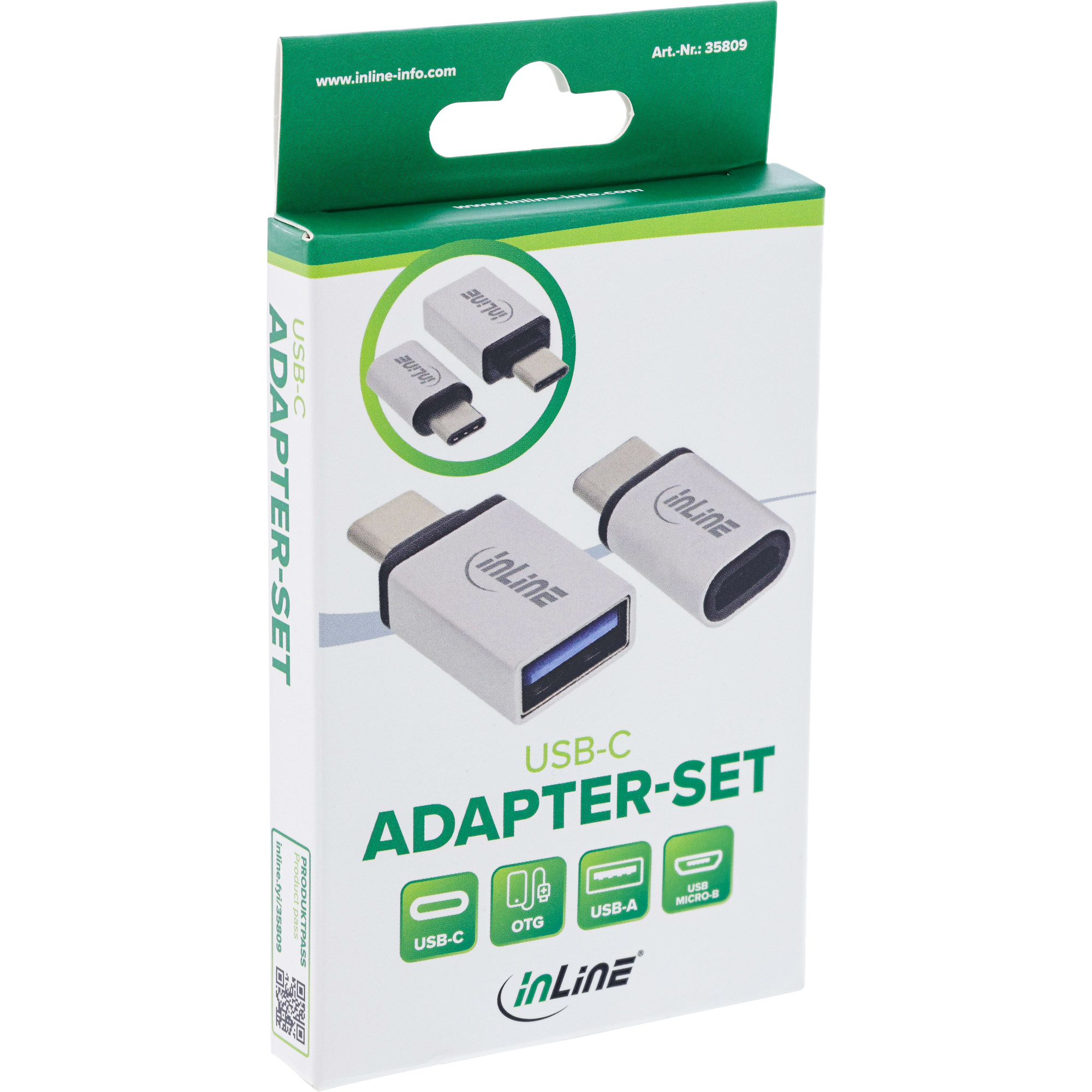 InLine USB Adapter-Set USB-C an USB 2.0 Micro-B & USB 3.2 Gen.1 USB-A