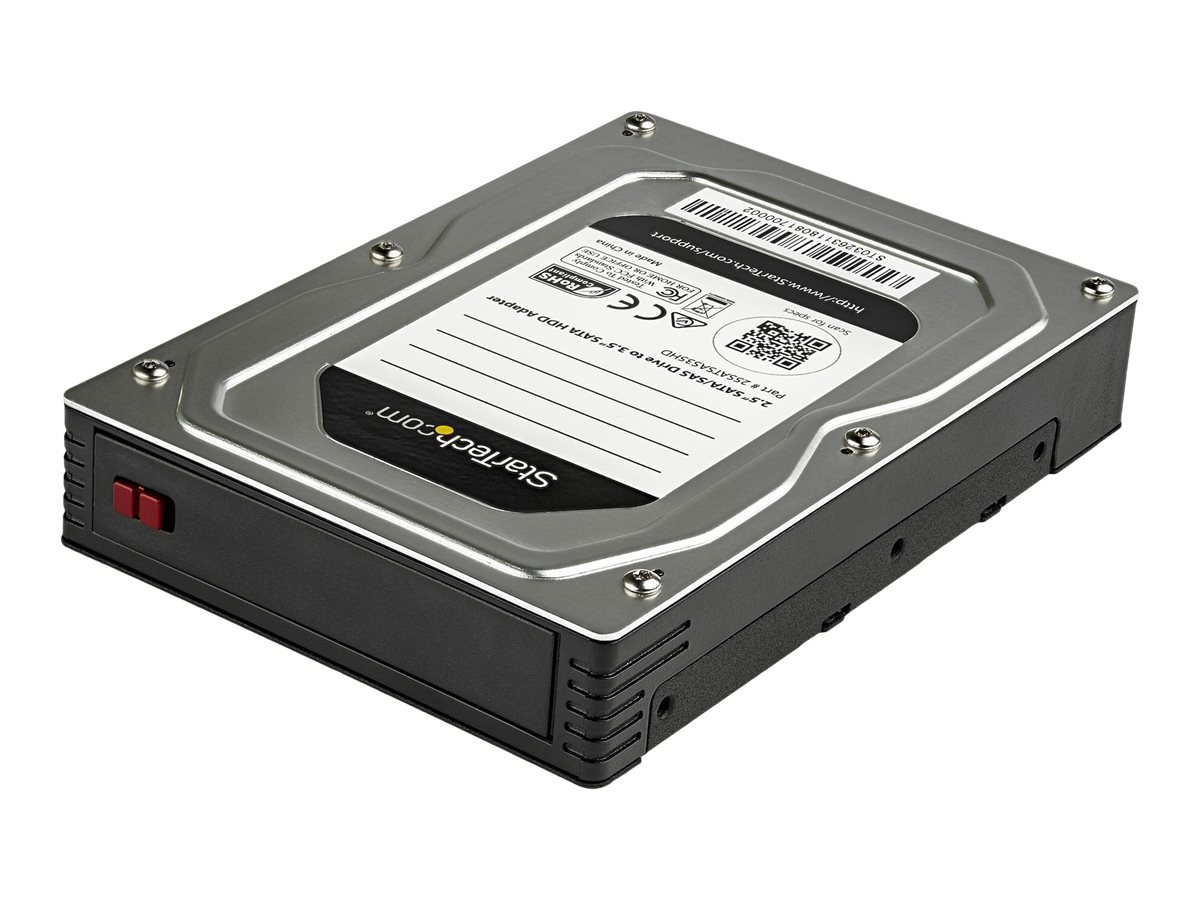 StarTech.com 2,5" auf 3,5" Festplatten Adapter - für SATA und SAS SSDs HDDs - 2,5 Zoll Festplattenadapter - Speichergehäuse - 2.5" (6.4 cm)