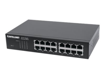 Intellinet 16-Port Gigabit Ethernet Switch 16-Port RJ45 101001000 Mbps IEEE 802.3az Energy Efficient Ethernet Desktop 19 Rackmount