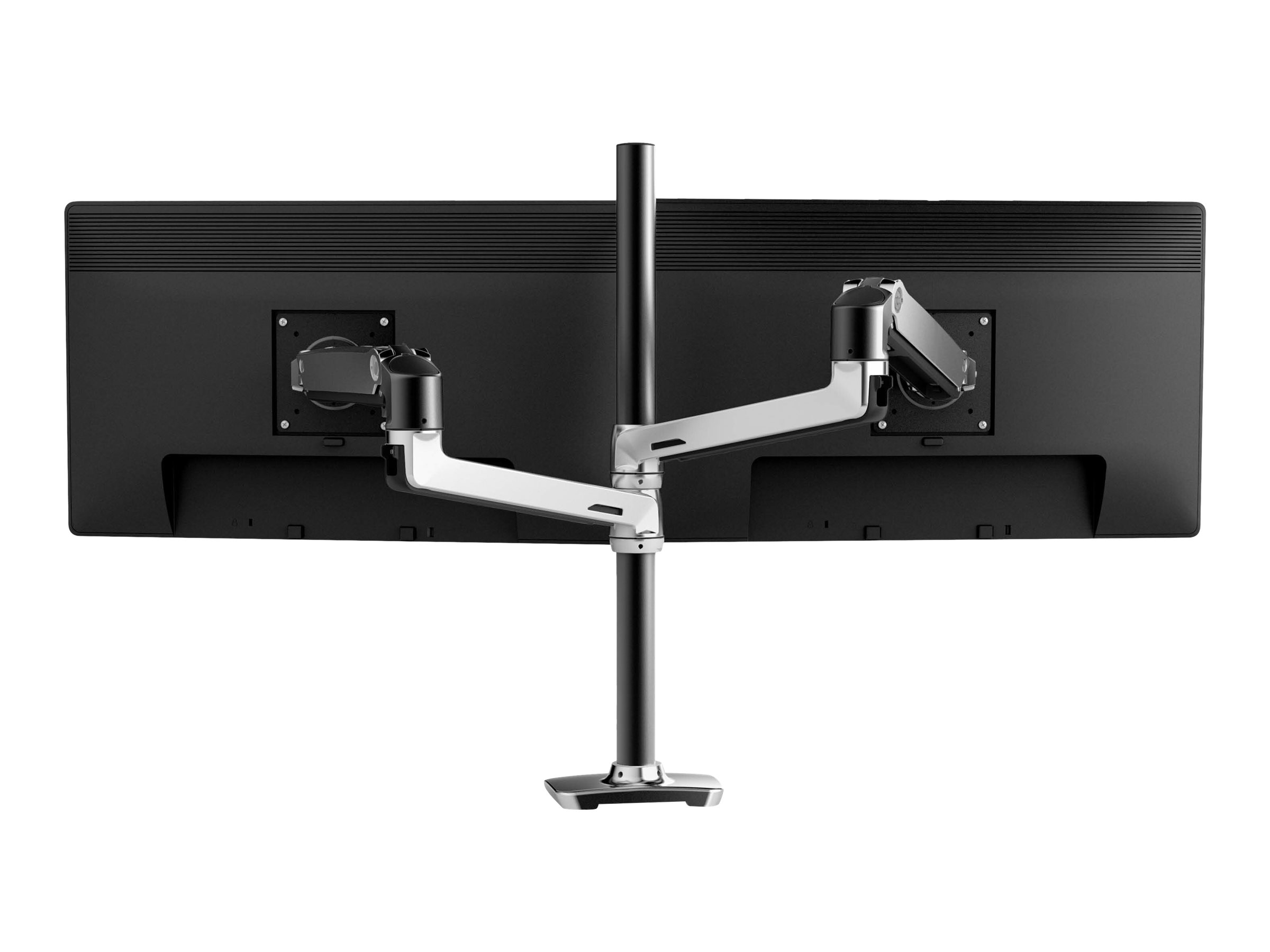 Ergotron LX - Befestigungskit (Doppelarm, hohe Säule) - für 2 LCD-Displays - Aluminium, Stahl - poliertes Aluminium mit schwarzen Akzenten - Bildschirmgröße bis zu 101,6 cm (bis zu 40 Zoll)