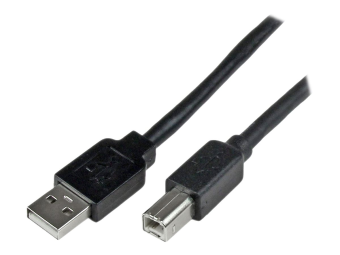 StarTech.com 20m aktives USB 2.0 A auf B Kabel - SteckerStecker - USB Druckerkabel 1x USB A  1x USB B - Schwarz - USB-Kabel - USB Typ B (M)