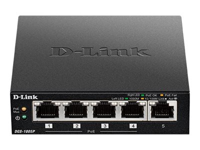 D-Link DGS 1005P - Switch - 5 x 101001000 (4 PoE+)