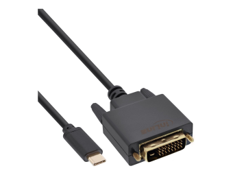 InLine USB Display Kabel - USB-C Stecker zu DVI Stecker - 2m