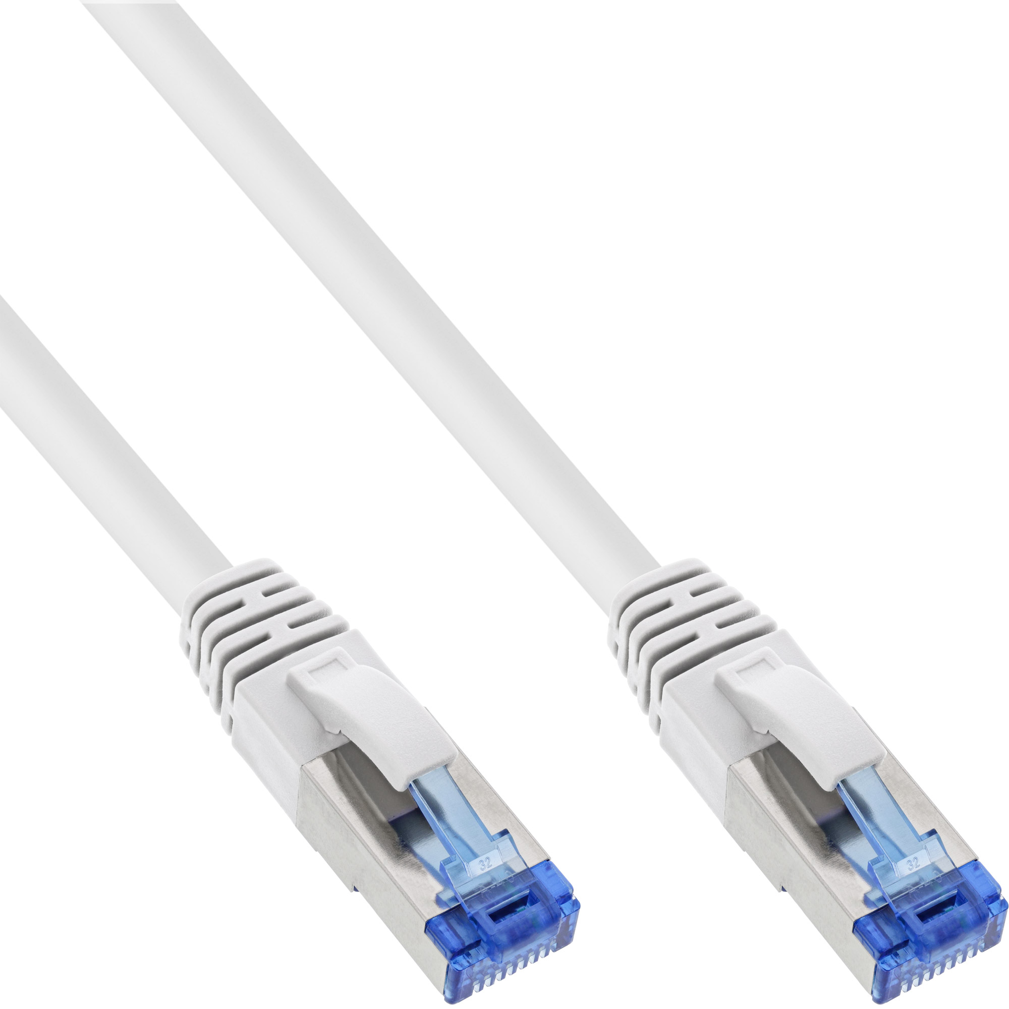 InLine Patchkabel - SFTP (PiMf) - Cat.6A - halogenfrei - weiß - 1m
