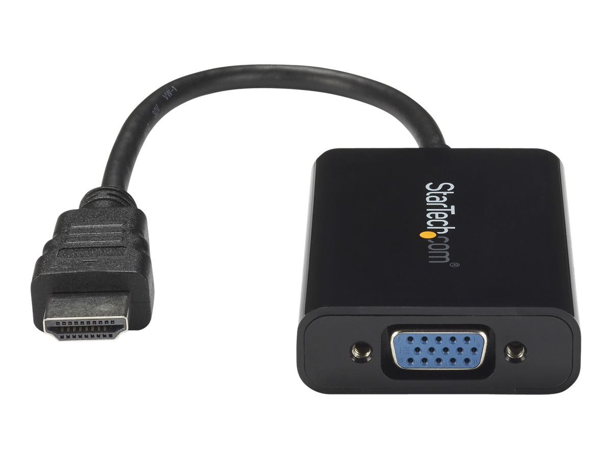StarTech.com HDMI auf VGA Video Konverter  Wandler mit 2 Kanal Audio - hd zu VGA adapter 1080p - max. Auflösung 1920x1080 - Videoadapter - HDMI männlich zu HD-15 (VGA)
