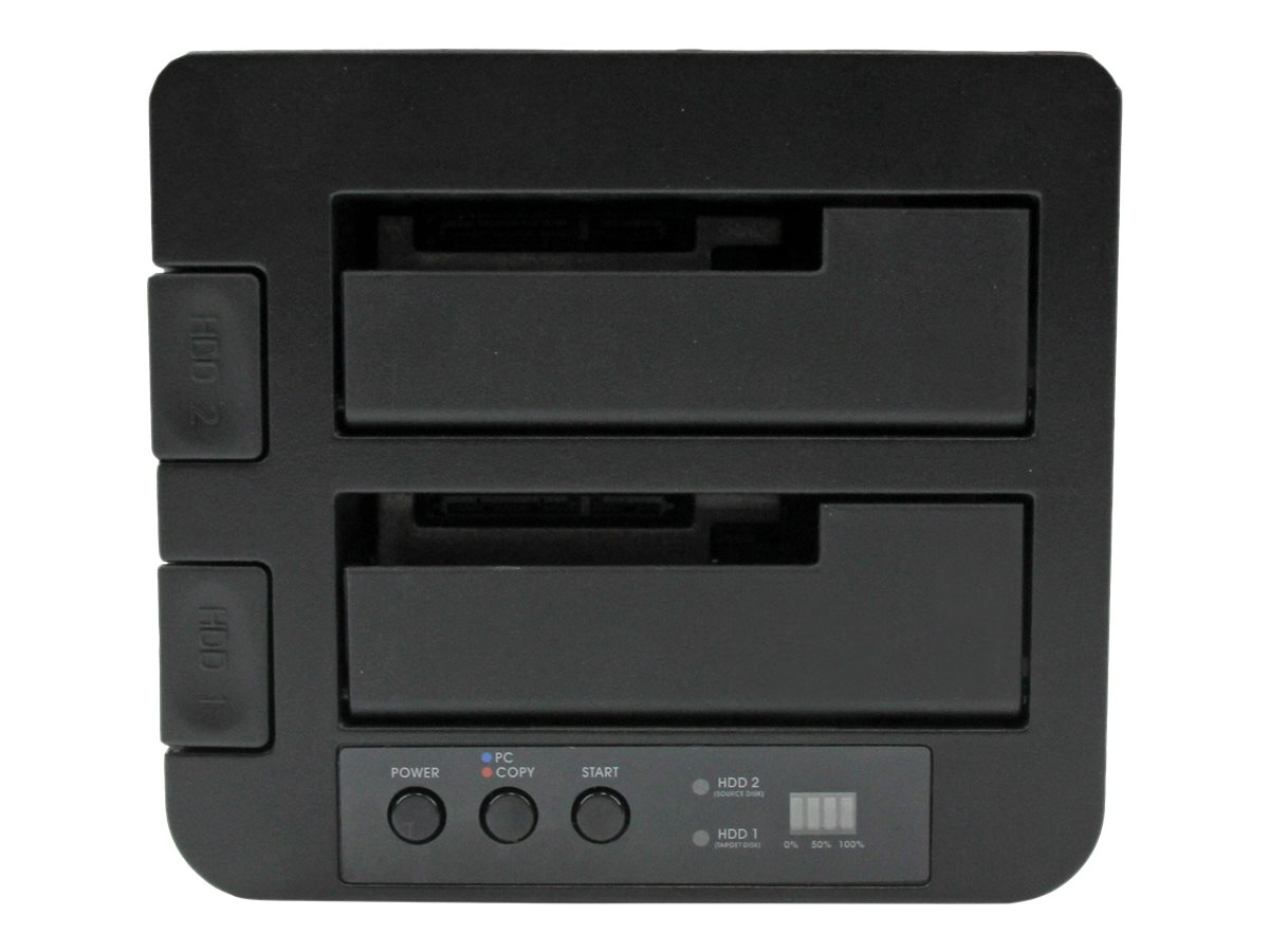 StarTech.com Dual-Bay Festplatten-Kopierer, USB 3.0   eSATA ClonerDock - Speicher-Controller mit Netzanzeige - 2.5", 3.5" (6.4 cm, 8.9 cm)