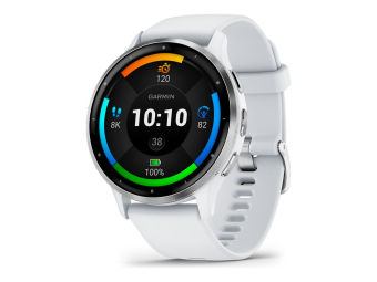 Garmin Venu 3 - 45 mm - verstärktes Polymer Whitestone - intelligente Uhr mit Band - Silikon - Handgelenkgröße 135-200 mm - Anzeige 3.54 cm (1.4)
