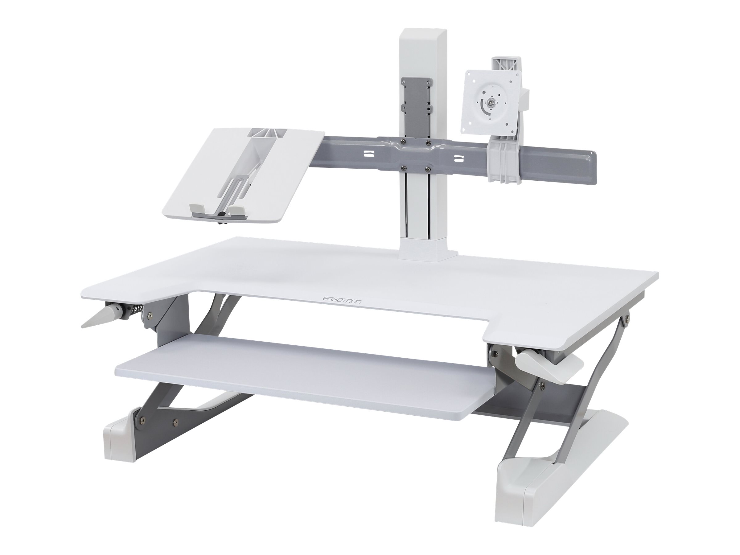 Ergotron WorkFit - Montagekomponente (Wagen-Upgradeset) - für LCD-DisplayNotebook - Stahl - weiß - Bildschirmgröße 61 cm (24")