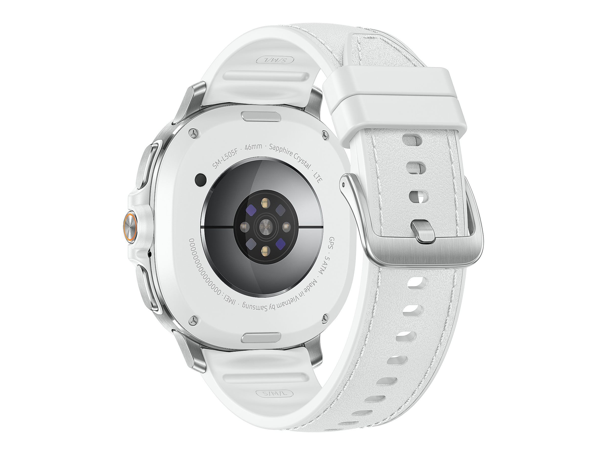 Samsung Galaxy Watch8 Classic - 46 mm - intelligente Uhr mit Hybridband - Hybrid-Eco-Leder - Bandgröße SML - Anzeige 3.4 cm (1.34")