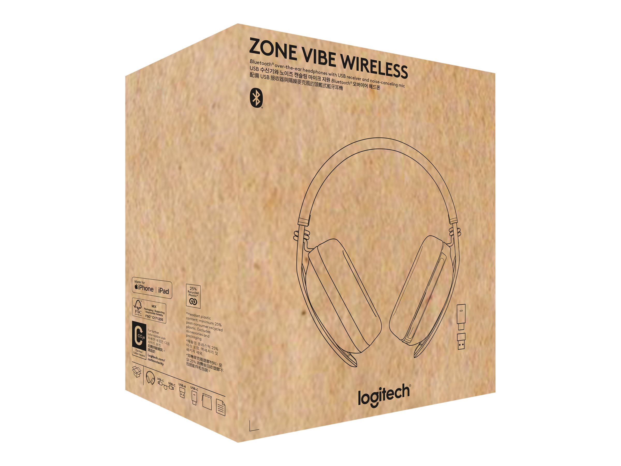 Logitech Zone Vibe Wireless - Headset - ohrumschließend