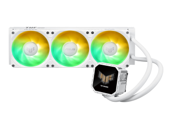 ASUS TUF Gaming LC III LCD - White Edition - Prozessor-Flüssigkeitskühlsystem - Kühlergröße 360 mm - (für LGA1700, LGA1200, AM4, AM5, LGA1851)