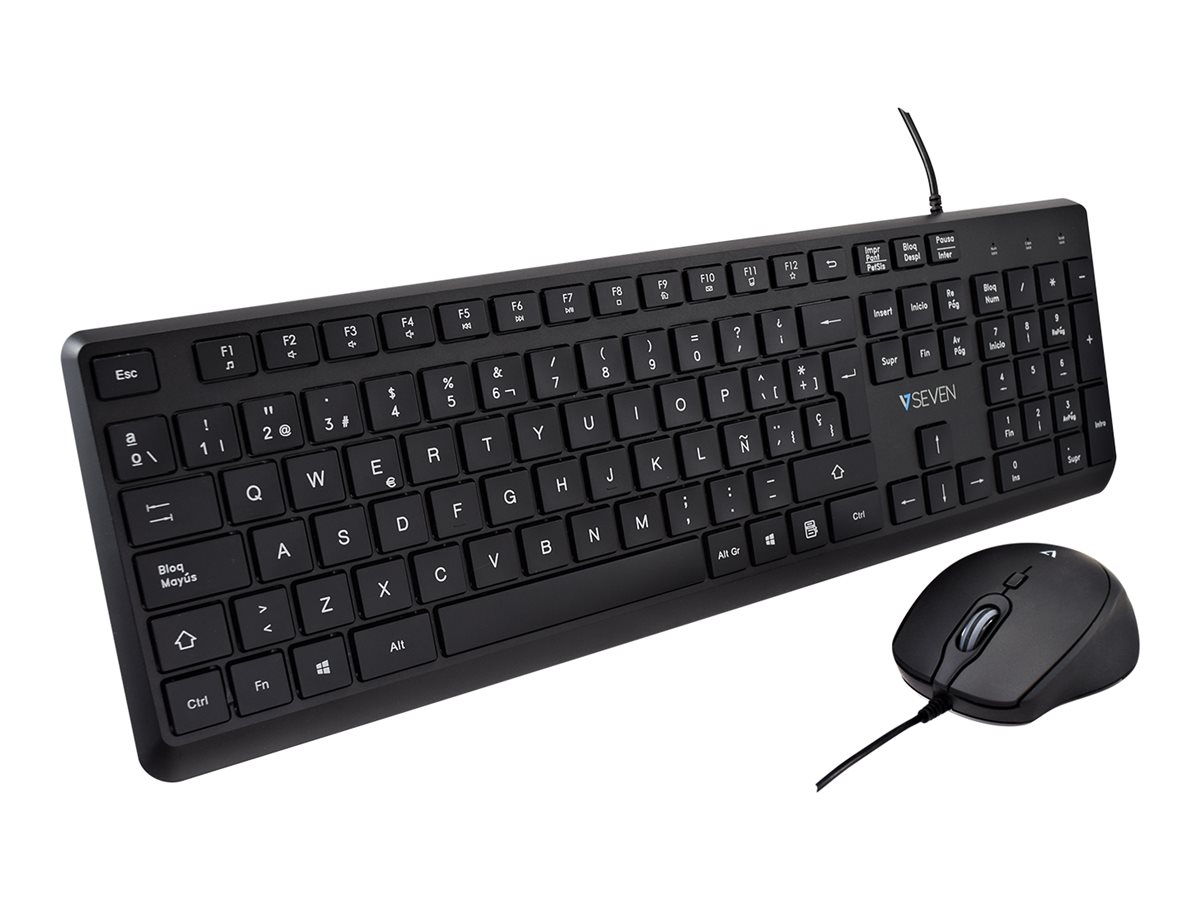 V7 CKU350ES - Tastatur-und-Maus-Set - USB - QWERTY