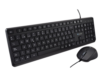 V7 CKU350ES - Tastatur-und-Maus-Set - USB - QWERTY