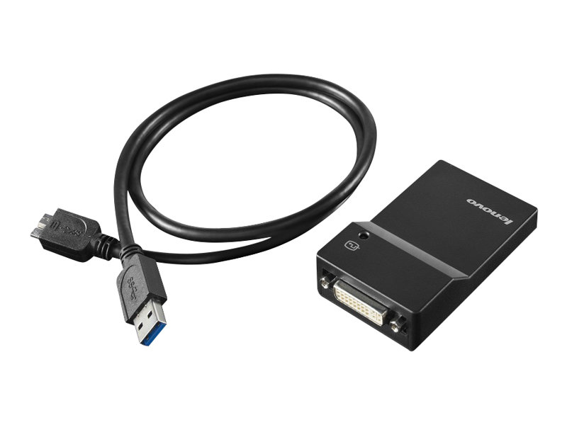 Lenovo USB 3.0 to DVIVGA Monitor Adapter - Externer Videoadapter