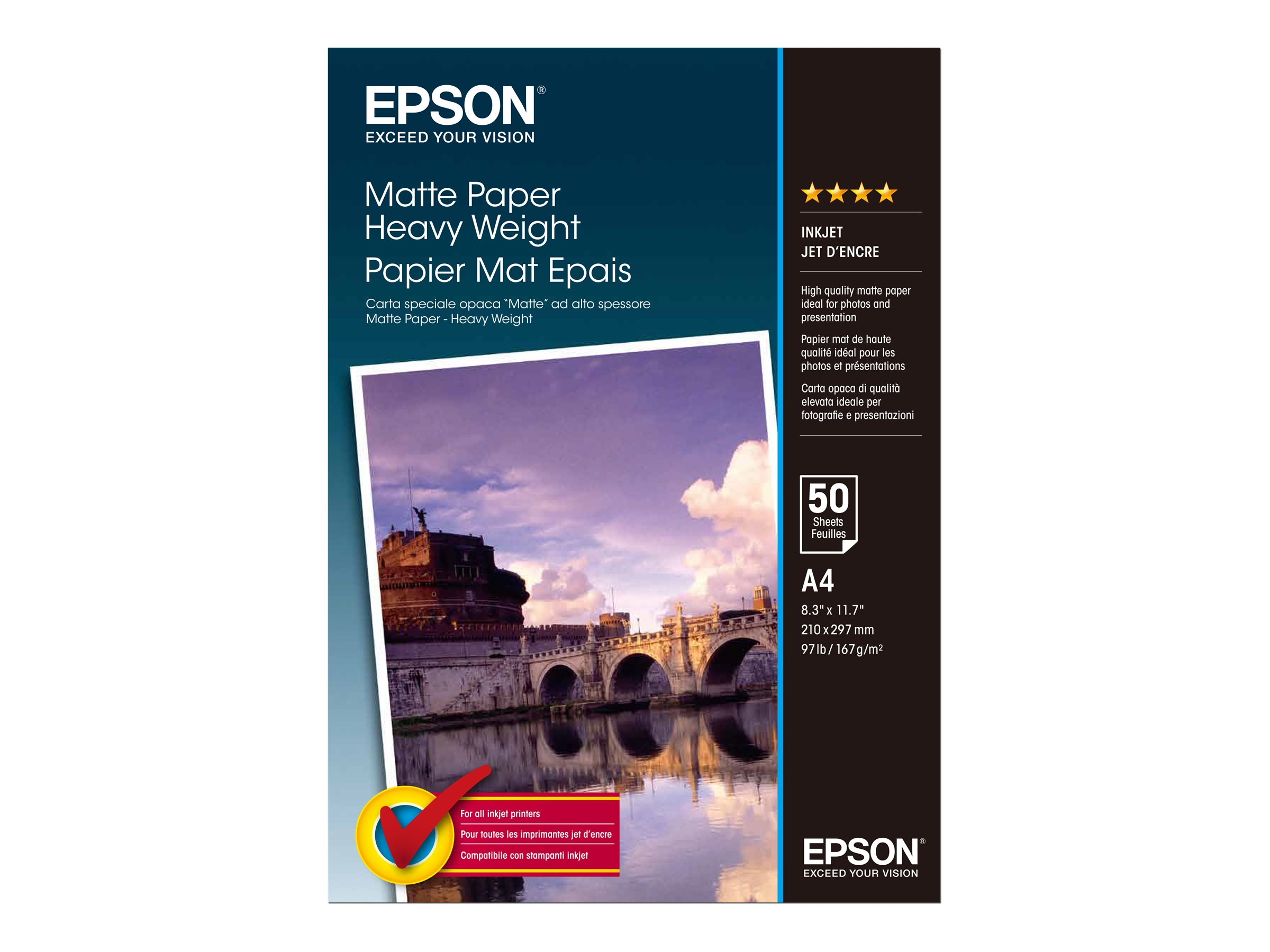 Epson Matt - A4 (210 x 297 mm) - 167 gm²