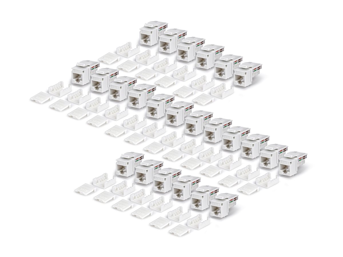 StarTech.com Cat6 Keystone Jack 24-Pack 90-Deg 110 - Netzwerk - CAT 6 - Netzwerk - CAT 6