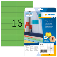 HERMA 4554 - Grün - Rechteck - A4 - Universal - Matte - LaserInkjet