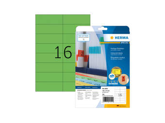 HERMA 4554 - Grün - Rechteck - A4 - Universal - Matte - LaserInkjet