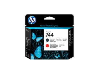 HP 744 - Schwarz, Chromatic Red - Druckkopf
