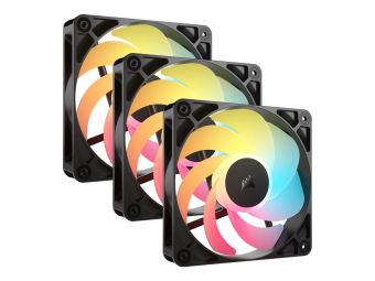 Corsair RS120-R - Gehäuselüfter - invers - 120 mm - Schwarz (Packung mit 3)