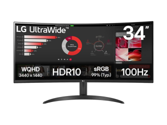 LG UltraWide 34WR50QK-B - LED-Monitor - gebogen - 86.42 cm (34")