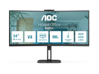 AOC Value-line CU34V5CWBK - V5 series - LED-Monitor - gebogen - 86.4 cm (34")