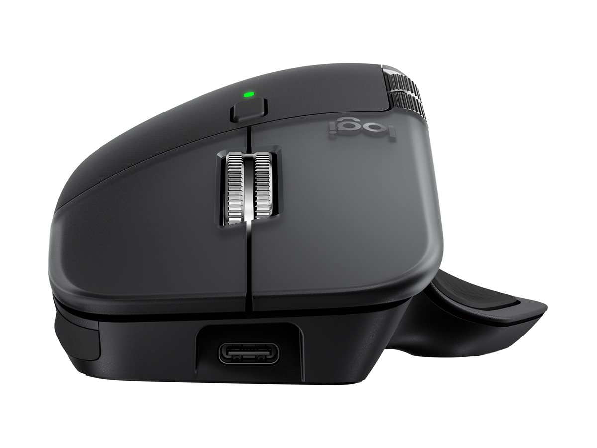 Logitech MX Master 4 for Mac - Maus - 8 Tasten - kabellos - Bluetooth, 2.4 GHz - kabelloser Empfänger (USB)