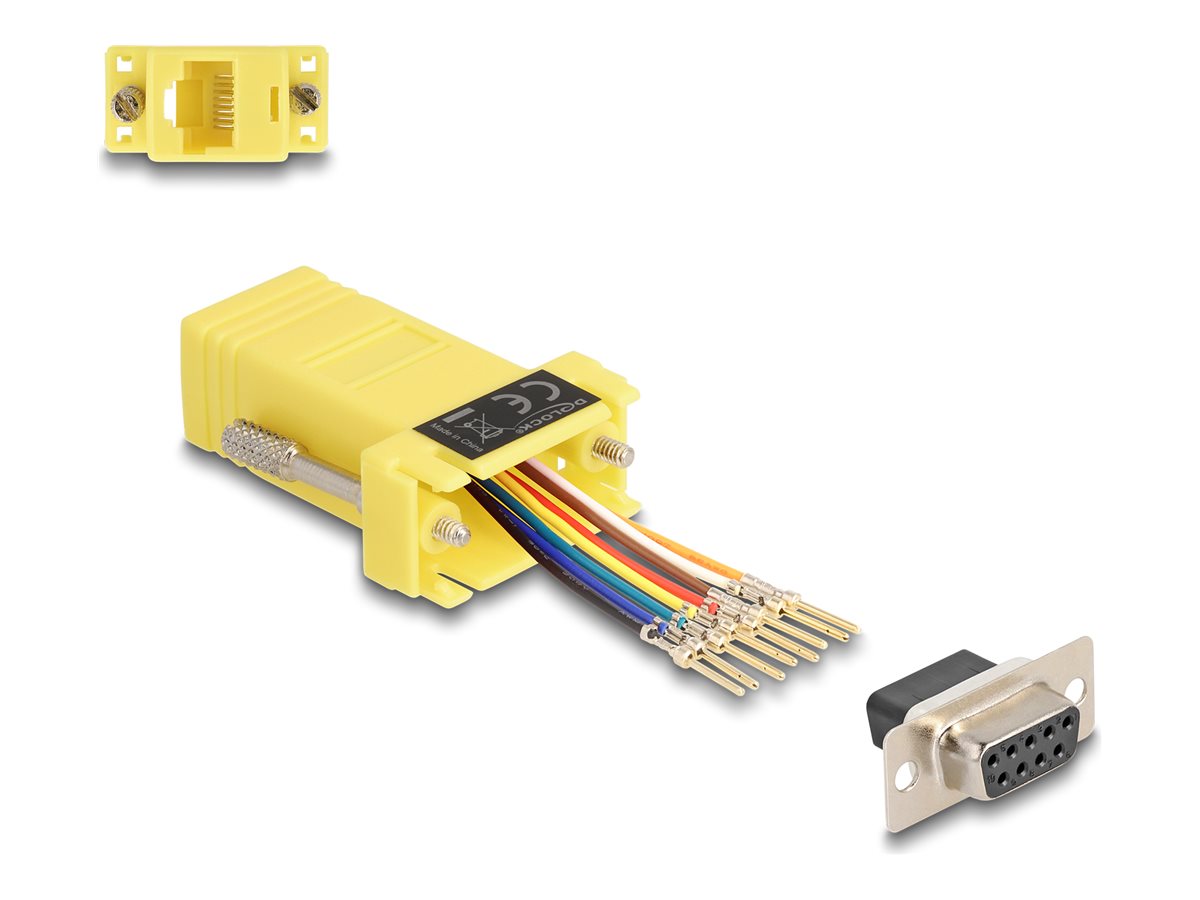 Delock Serieller Adapter - DB-9 (W) schraubbar zu RJ-45 (8-polig)