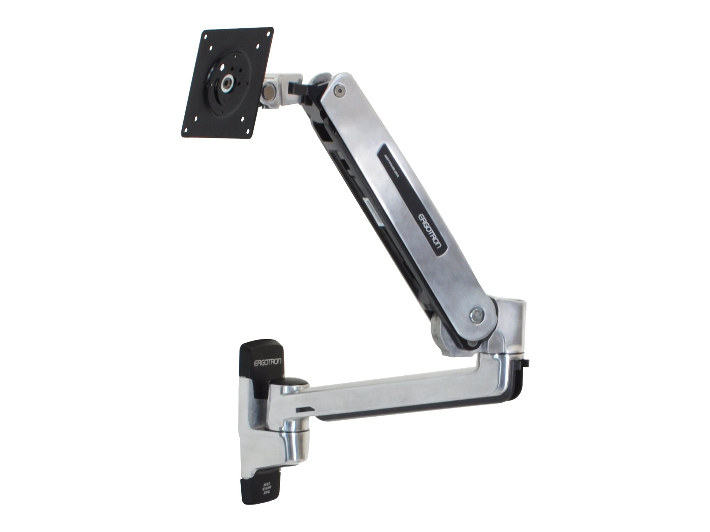 Ergotron LX - Befestigungskit (Steh-Sitz-Arm, Verlängerung, Basis, VESA-Adapter) - für LCD-Display - Kapazität 3,2 - 11,3 kg - Polished Aluminum - Bildschirmgröße bis zu 106,7 cm (bis zu 42 Zoll)