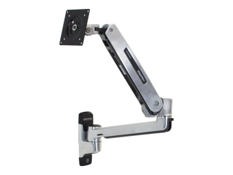 Ergotron LX - Befestigungskit (Steh-Sitz-Arm, Verlängerung, Basis, VESA-Adapter) - für LCD-Display - Kapazität 3,2 - 11,3 kg - Polished Aluminum - Bildschirmgröße bis zu 106,7 cm (bis zu 42 Zoll)
