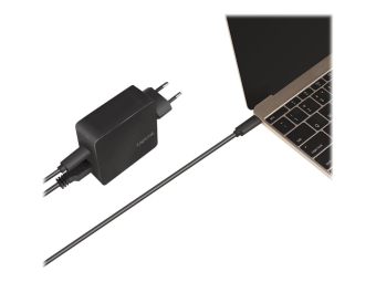LogiLink USB-C 2-Port Wall Charger - Netzteil - 65 Watt - 3.25 A - 2 Ausgabeanschlussstellen (USB 24 pin USB-C)