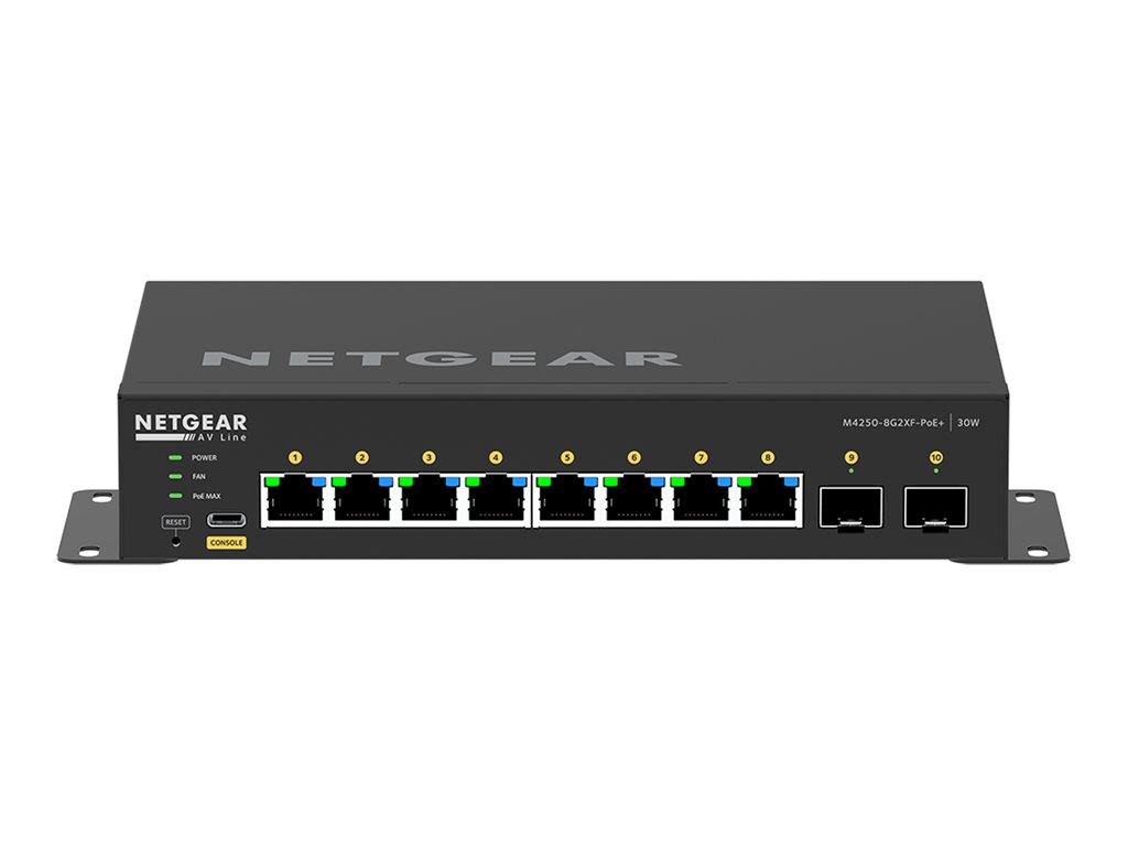 Netgear AV Line M4250-8G2XF-PoE+ - Switch - L3 - managed - 8 x 101001000 (8 PoE+)