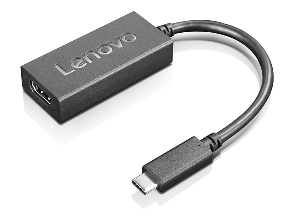 Lenovo Videoadapter - USB-C männlich zu HDMI weiblich - 24 cm - Schwarz - Unterstützung für 4K60Hz (3840 x 2160)