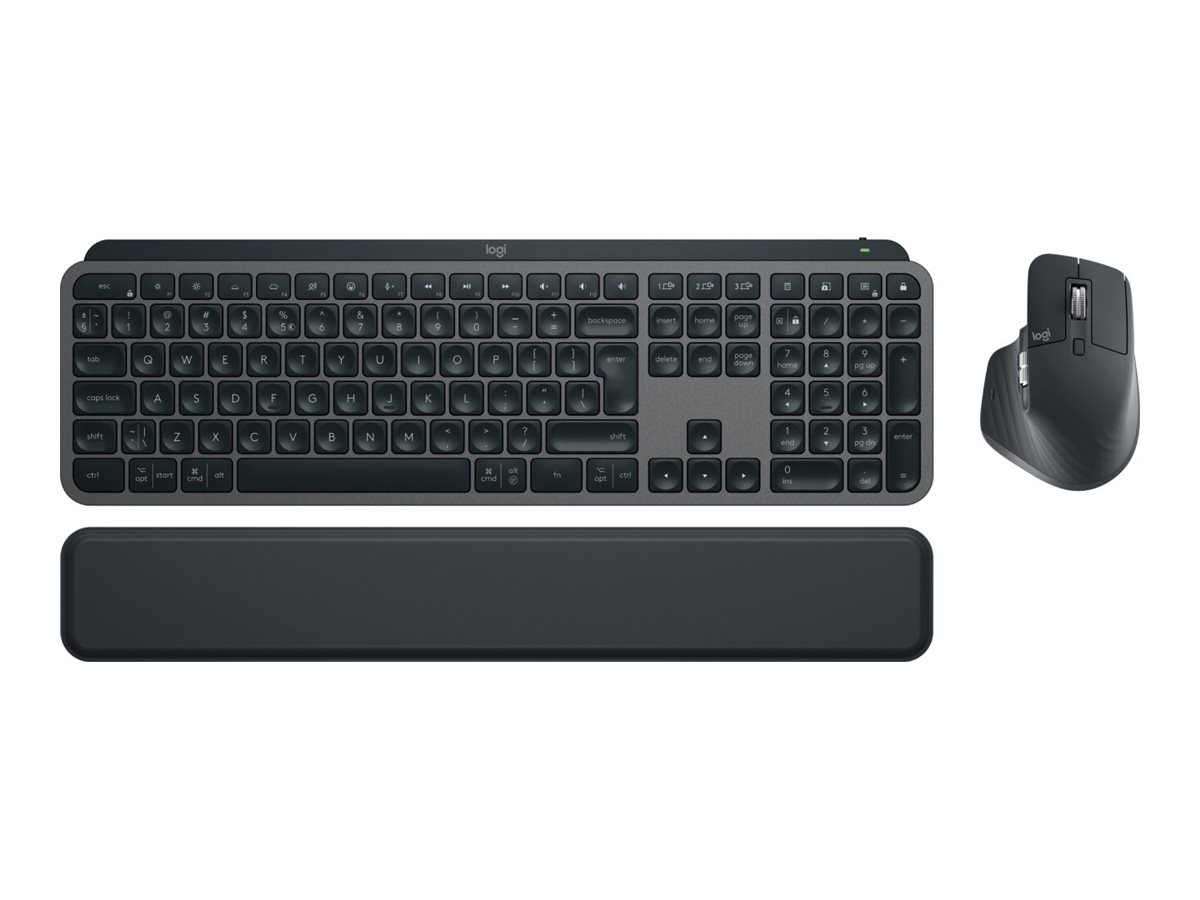 Logitech MX Keys S Combo - Tastatur-und-Maus-Set - hinterleuchtet - kabellos - Bluetooth LE - Nordisch (DänischFinnischNorwegischSchwedisch)