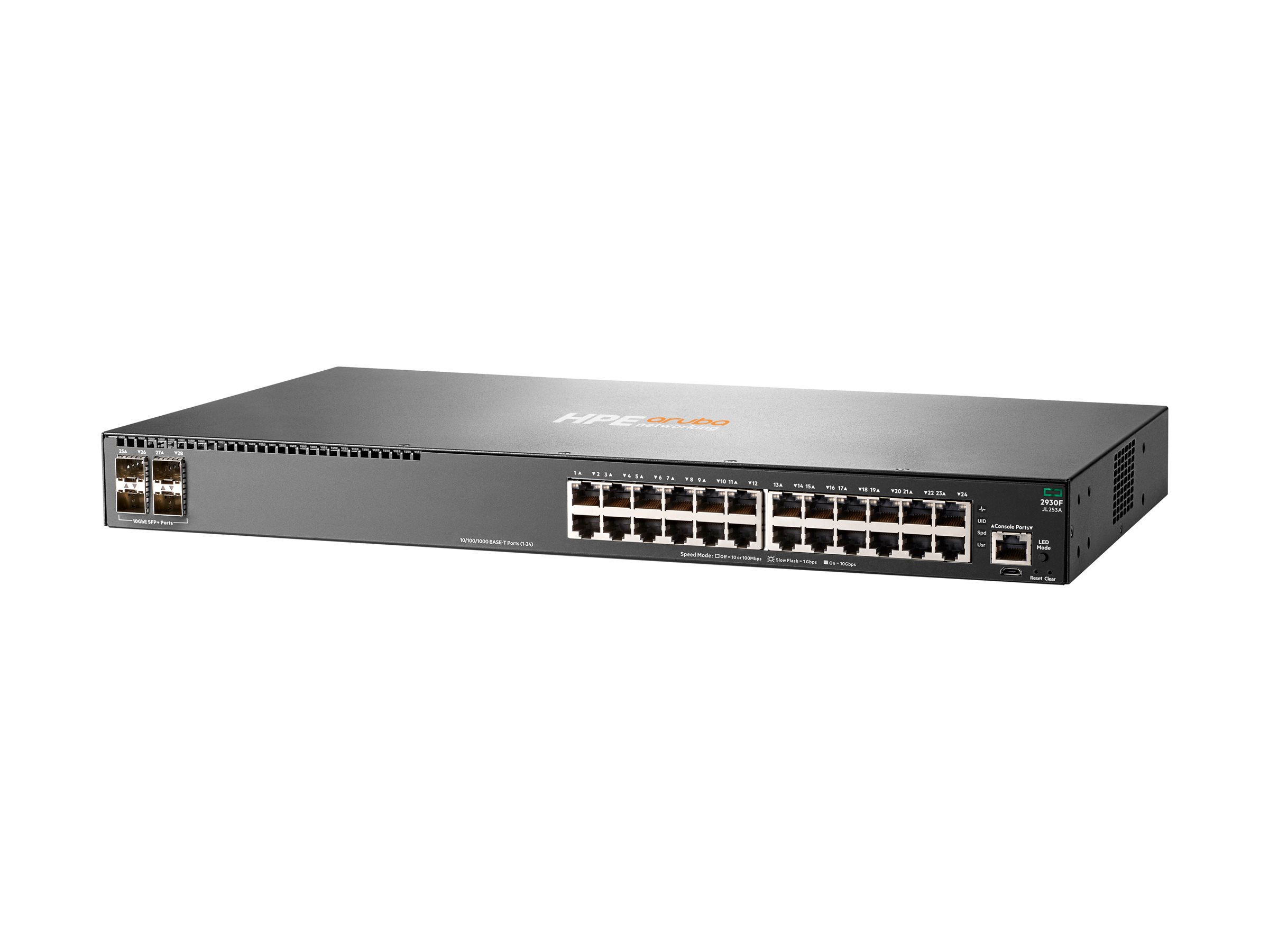 HPE Aruba 2930F 24G 4SFP+ - Switch - L3 - managed - 24 x 101001000 + 4 x 1 Gigabit10 Gigabit SFP+ (Uplink)