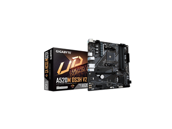 Gigabyte A520M DS3H V2 Mainboard - Unterstützt AMD Ryzen 5000 Serie AM4 CPUs - bis zu 4733 MHz DDR4 (OC) - PCIe 3.0 x16 - GbE LAN - USB 3.2 Gen 1 - AMD - Sockel AM4 - AMD Ryzen 3000 Series - AMD Ryzen Threadripper 3000 Series - AMD Ryzen Threadripper PRO 