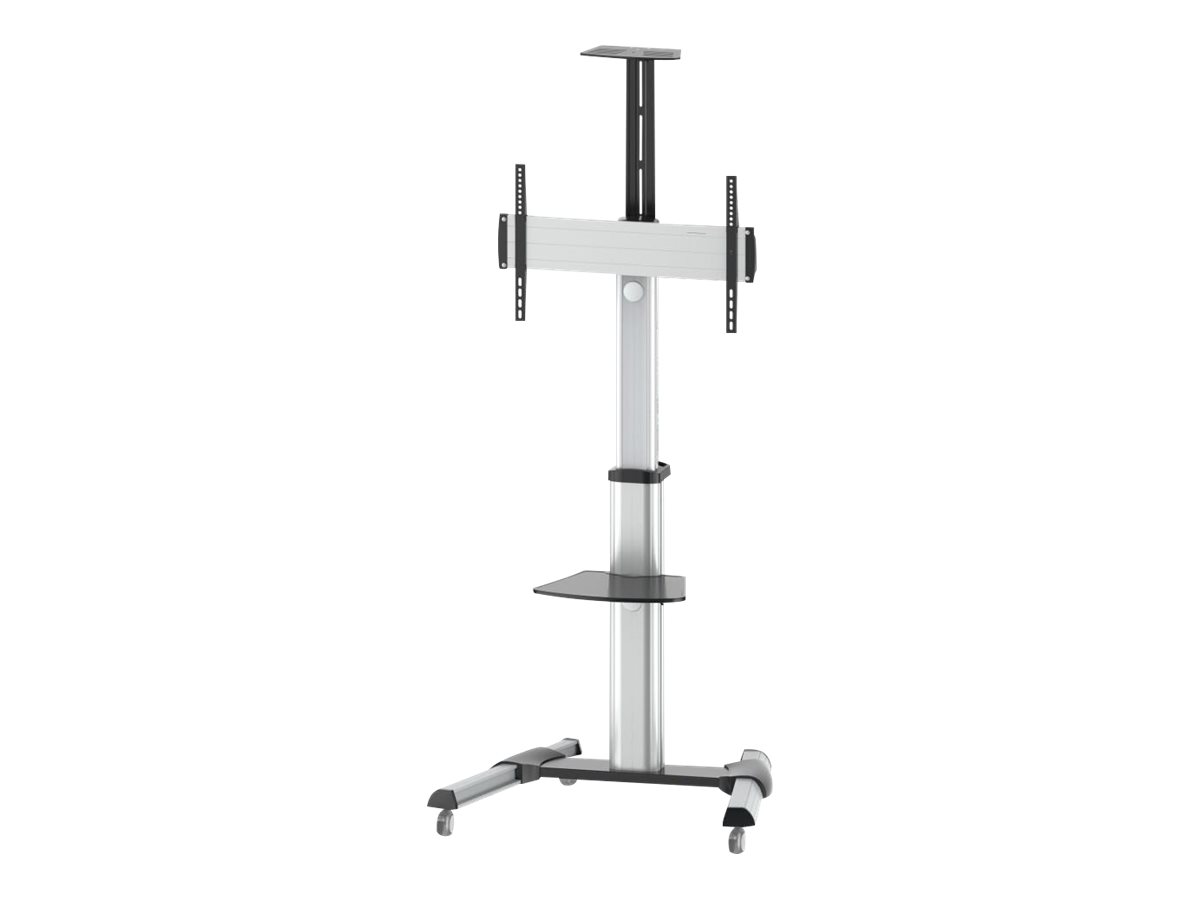 Techly Wagen - für Flachbildschirm - Silber - Bildschirmgröße 94-177.8 cm (37"-70")