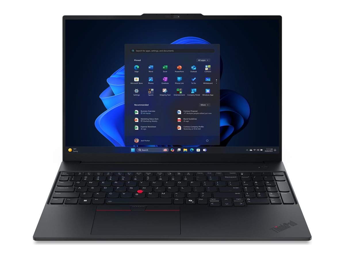Lenovo ThinkPad E16 Gen 3 21ST - 180°-Scharnierdesign - AMD Ryzen 5 220  3.2 GHz - Win 11 Pro - Radeon 740M - 32 GB RAM - 1 TB SSD TCG Opal Encryption 2, NVMe - 40.6 cm (16")