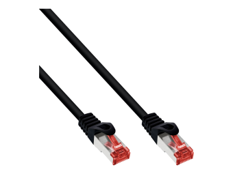InLine Patchkabel - SFTP (PiMf) - Cat.6 - 250MHz - PVC - Kupfer - schwarz - 2m