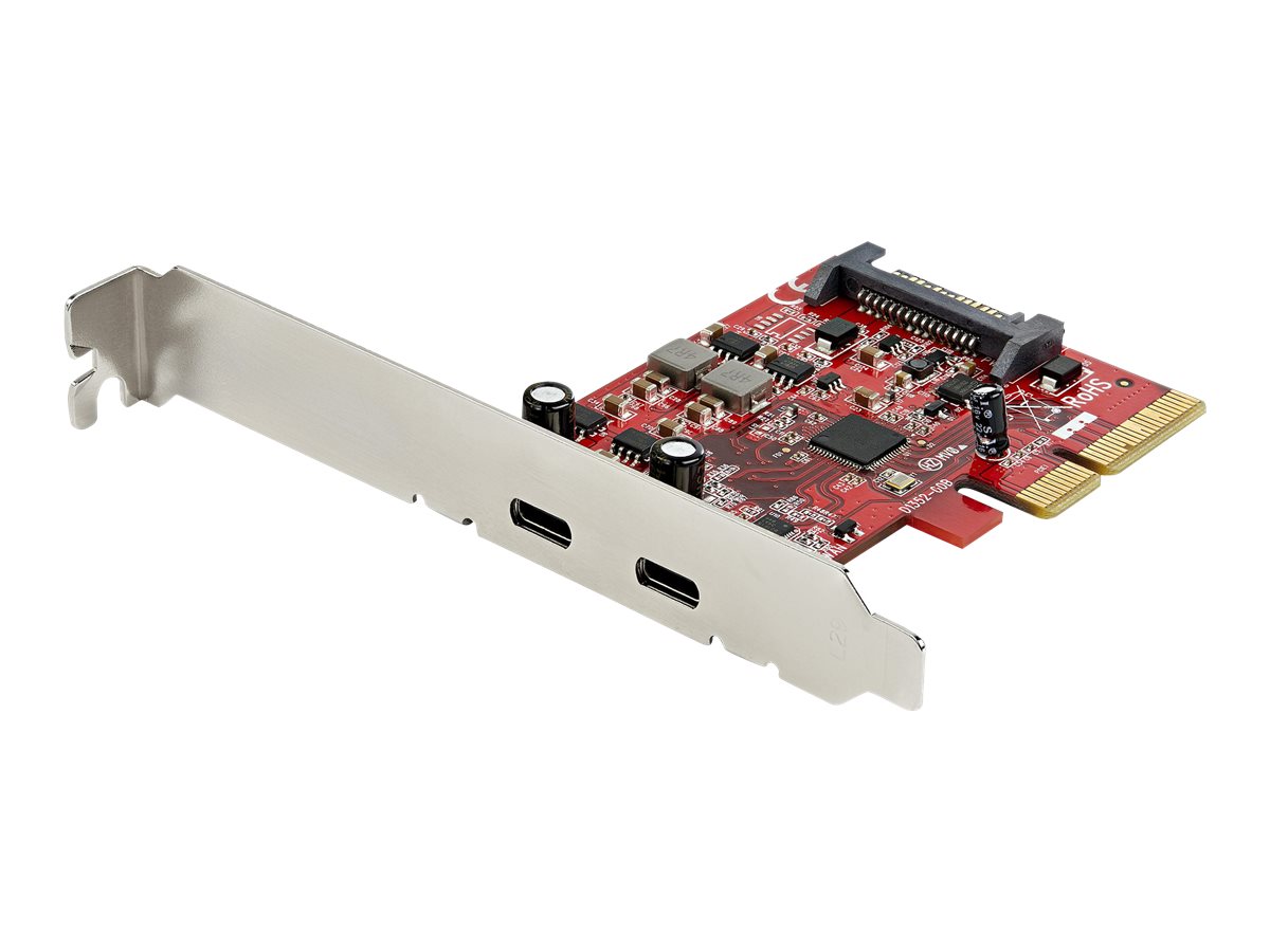 StarTech.com PCIe USB 3.1 Card, 2x USB C 3.1 Gen 2 10Gbps, PCIe Gen 3 x4, ASM3142 Chipset, USB Type-C PCI Express Card, 2-Port USB 3.2 Gen 2x1 Expansion Add-On Card, Windows, macOS, Linux