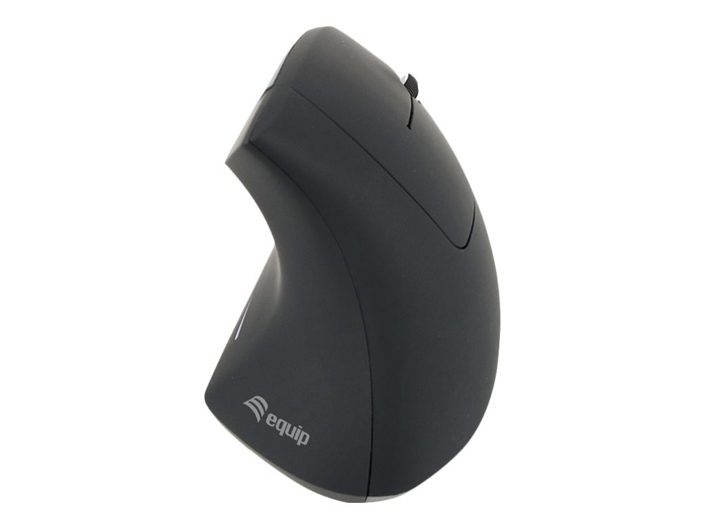 Equip 245110 - Vertikale Maus - ergonomisch - Für Rechtshänder - kabellos - 2.4 GHz - kabelloser Empfänger (USB)