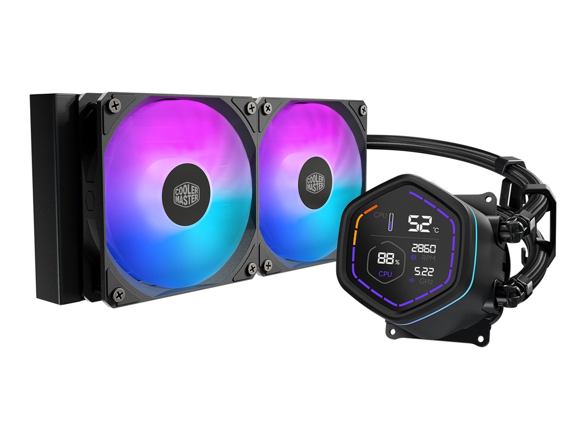 Cooler Master MasterLiquid Core Nex 240 ARGB - Prozessor-Flüssigkeitskühlsystem - Kühlergröße 240 mm - (für LGA1851, LGA1700, LGA1200, LGA1151, LGA1150, LGA1155, LGA1156, AM4, AM5)