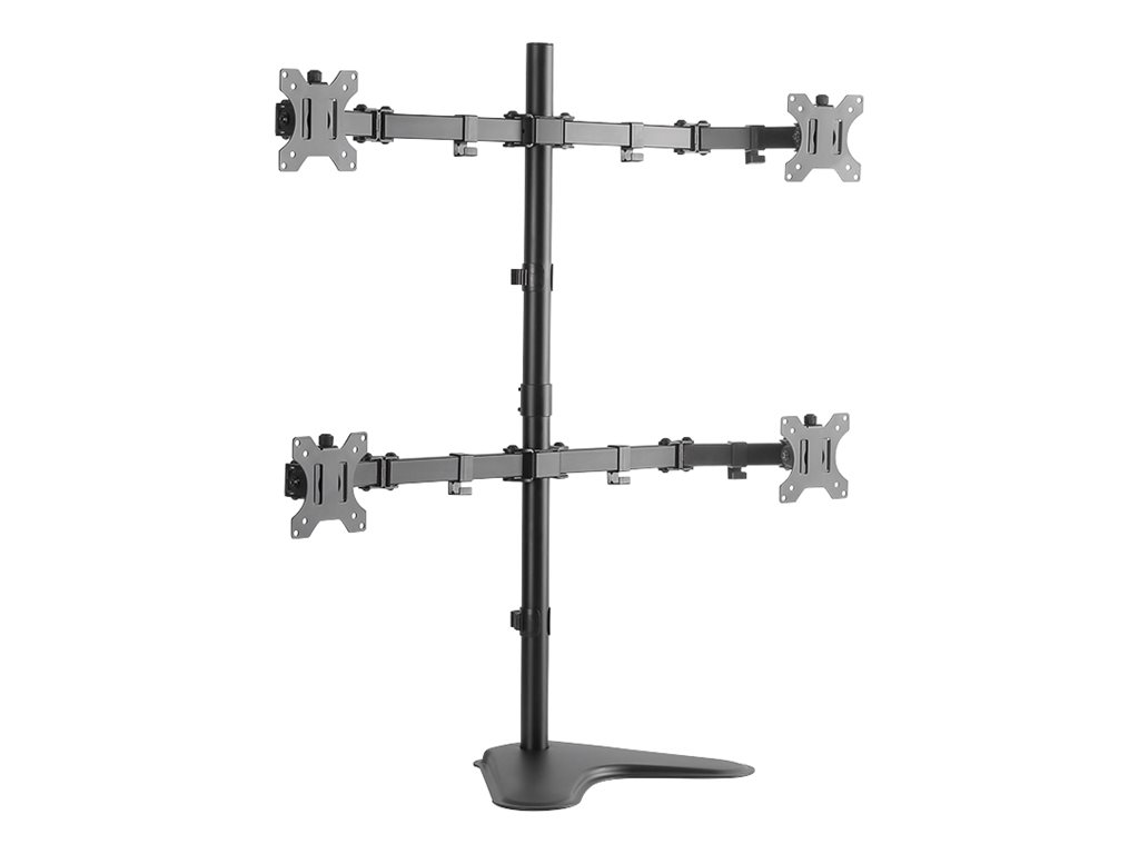 LogiLink Quad Monitor Desk Stand - Aufstellung - für 4 LCD-Anzeigen - fester, kaltgepresster Stahl - Bildschirmgröße 33-81.3 cm (13"-32")