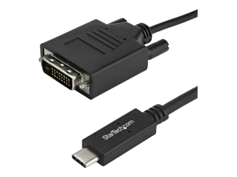 StarTech.com 3.3 ft  1 m USB-C to DVI Cable - USB Type-C Video Adapter Cable - 1920 x 1200 - Black (CDP2DVIMM1MB)